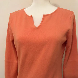 Ann Taylor Loft - long sleeve split neck sweater
